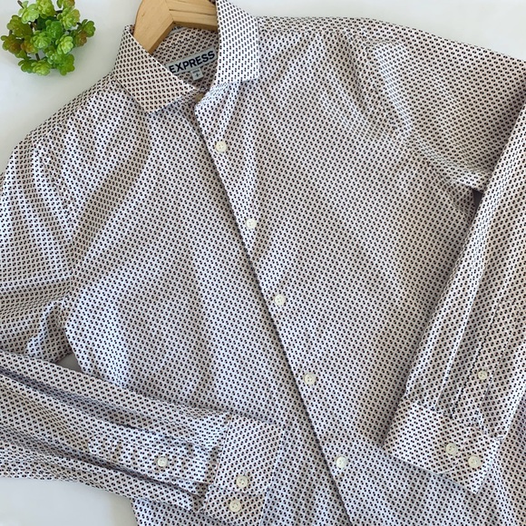 Express Other - Express ✈️  Extra Slim Fit Dot Print Dress Shirt